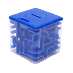 Laberinto 3D alcancía azul