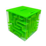 Laberinto 3D alcancía verde